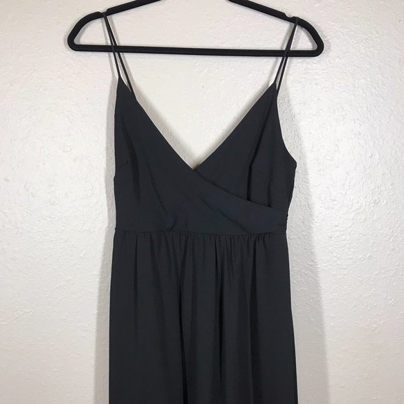 Lulu's Black V-Neck flowy maxi-dress - Picture 2 of 11